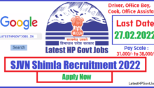 SJVN Shimla Recruitment 2022