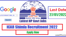 ICAR Shimla Recruitment 2022