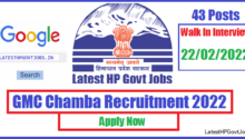 GMC Chamba Recruitment 2022