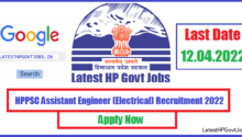 HPPSC Assistant Engineer (Electrical) Recruitment 2022