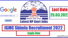 IGMC Shimla Recruitment 2022