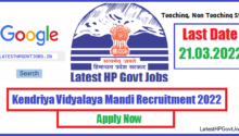 Kendriya Vidyalaya Mandi Recruitment 2022