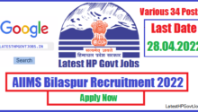 AIIMS Bilaspur Recruitment 2022