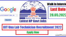 IIIT Una Lab Technician Recruitment 2022