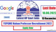 YSPGMC Nahan Professor Recruitment 2022