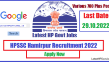 HPSSC Hamirpur Recruitment 2022