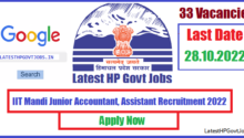 IIT Mandi Junior Accountant, Assistant Recruitment 2022