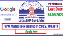 SPU Mandi Recruitment 2022, JOA (IT)