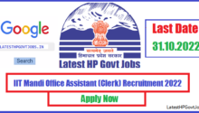 IIT Mandi Office Assistant (Clerk) Recruitment 2022