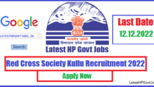 Red Cross Society Kullu Recruitment 2022 - 10 Posts