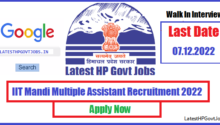 IIT Mandi Multiple Assistant Recruitment 2022