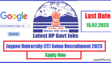 Jaypee University (IT) Solan Recruitment 2023, Professor