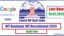 NIT Hamirpur JRF Recruitment 2023