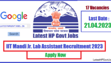 IIT Mandi Jr. Lab Assistant Recruitment 2023