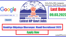 Kendriya Vidyalaya Dharampur, Mandi Recruitment 2023