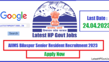 AIIMS Bilaspur Senior Resident Recruitment 2023