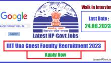 IIIT Una Guest Faculty Recruitment 2023