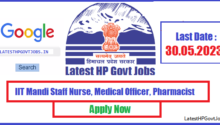 IIT Mandi Staff Nurse, Medical Officer, Pharmacist