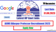 AIIMS Bilaspur Professor Recruitment 2023