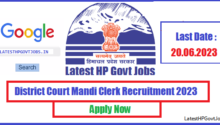 District Court Mandi Clerk Recruitment 2023