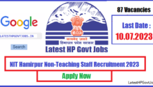 NIT Hamirpur Non-Teaching Staff Recruitment 2023