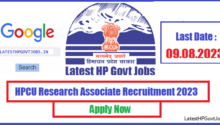 HPCU Research Associate Recruitment 2023