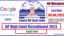 HP High Court Recruitment 2023