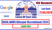 AIIMS Bilaspur Recruitment 2024, Lab Technician and other.