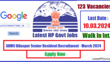 AIIMS Bilaspur Senior Resident Recruitment - March 2024