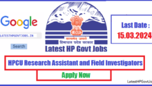 HPCU Research Assistant and Field Investigators Recruitment 2024