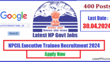 NPCIL Executive Trainee Recruitment 2024