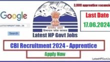 CBI Recruitment 2024 - Apprentice