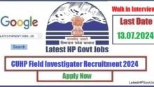 CUHP Field Investigator Recruitment 2024 - Walk in Interview