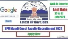 SPU Mandi Guest Faculty Recruitment 2024 - Walk In Interview